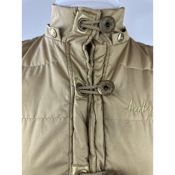 Vintage Y2K Baby Phat Feather Down Puffer Vest Gold Button Zip Womens Size Large - Picture 9 of 16